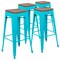 Flash Furniture 30" High Metal Indoor Bar Stool, Teal, PK4 4-ET-31320W-30-TL-R-GG - alternate 2
